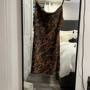 UO Mallory Cowl Neck Slip Dress